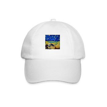 Cats in van Gogh's starry night - Baseball Cap - white/white - Front