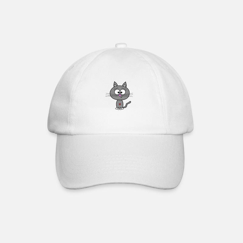 Gris chat - Casquette classique - blanc/blanc