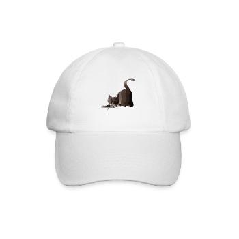 Cat - Baseball Cap - white/white - Front