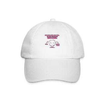 witziges Nicht-Nachdenken-Design / lustige Sprüche - Baseballkappe - Weiß/Weiß - Vorne