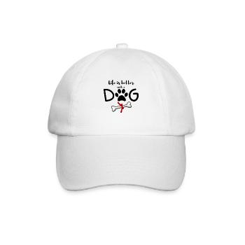 Life Is Beter With a Dog - Casquette classique - blanc/blanc - Devant