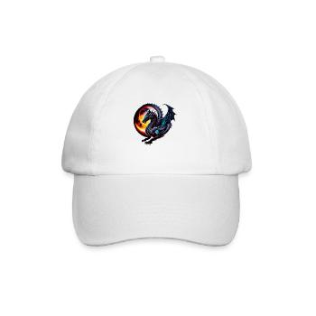 Drache - Baseballkappe - Weiß/Weiß - Vorne