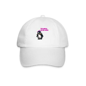 Sei Anders, Sei du Selbst PenguPunk - Baseballkappe - Weiß/Weiß - Vorne