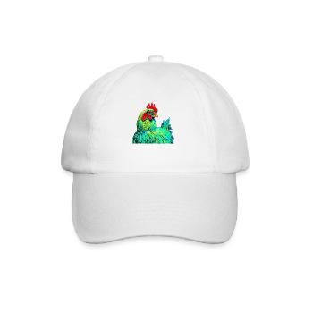 Pop Art Chicken Farm Animals Colorful Nature - Baseball Cap - white/white - Front