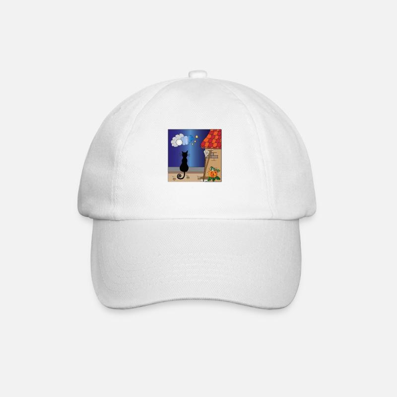 Couleur du chat sur le mur - Casquette classique - blanc/blanc
