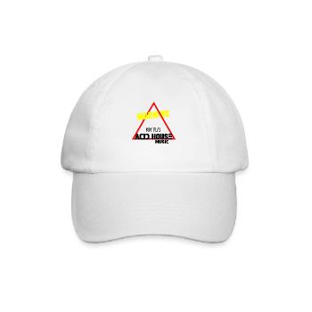 Acid house music warning - Baseball Cap - white/white - Front