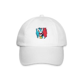 Iko das verrückte Kaninchen - Baseballkappe - Weiß/Weiß - Vorne