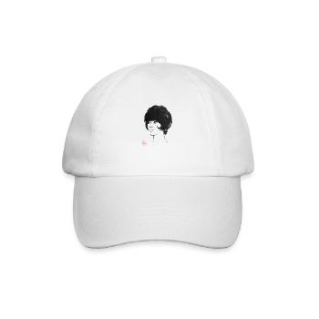 60's hair cut - Baseball Cap - white/white - Front