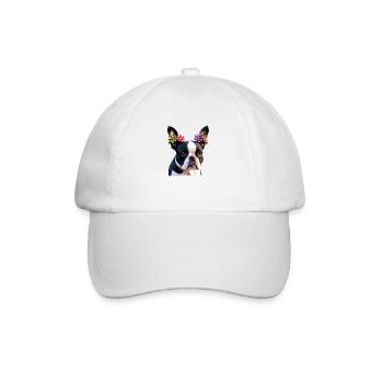 chien bouledogue français - Casquette classique - blanc/blanc - Devant