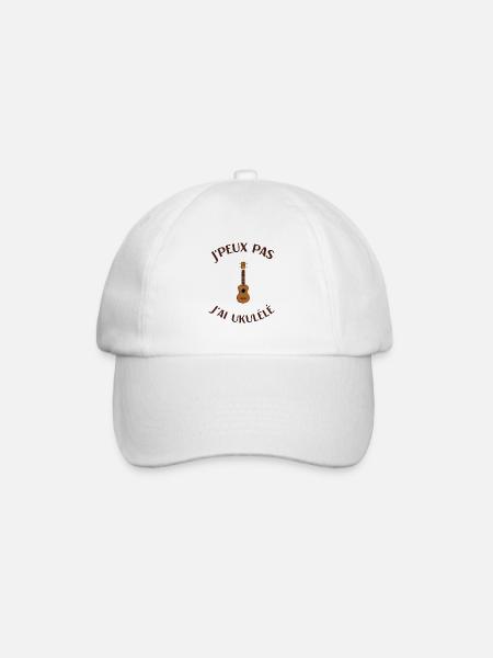 Ukulélé humour homme femme - Casquette classique - blanc/blanc