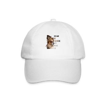 Zitat des Chihuahua-Hundes - Baseballkappe - Weiß/Weiß - Vorne