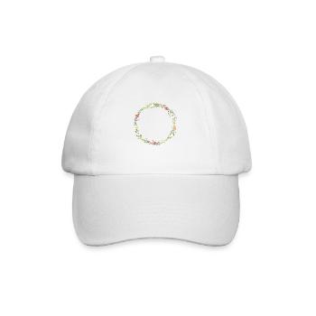 Couronne de fleurs des champs boho personnalisable - Casquette classique - blanc/blanc - Devant