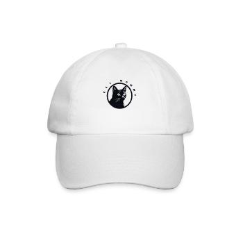 Cat Mom - Baseball Cap - white/white - Front