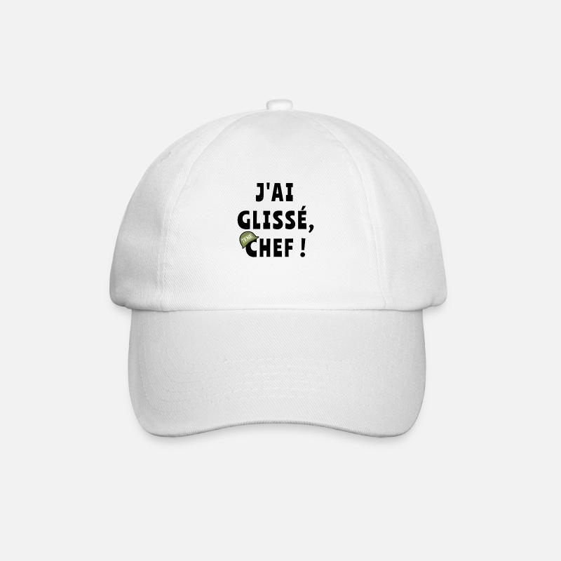 J’ai glissé chef - Casquette classique - blanc/blanc