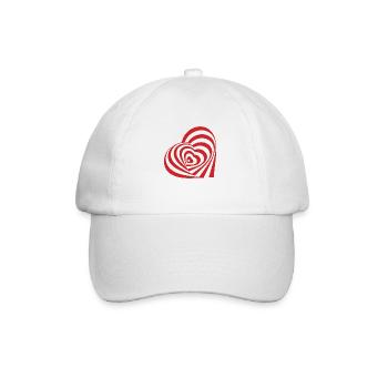 Herz Liebe Moderne Herzen - Baseballkappe - Weiß/Weiß - Vorne