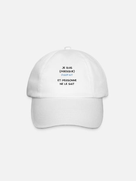 I'm almost perfect and no one knows it - Baseball Cap - white/white