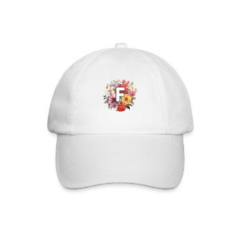 F Monogram Bouquet - Baseball Cap - white/white - Front