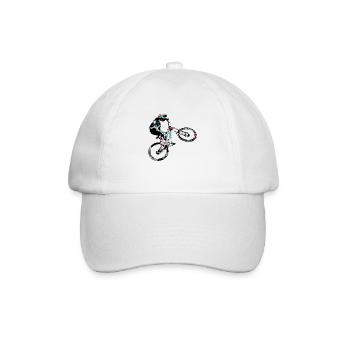vtt descente - Casquette classique - blanc/blanc - Devant