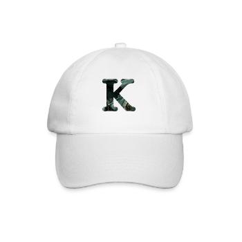 Lettre k marbré vert - Casquette classique - blanc/blanc - Devant