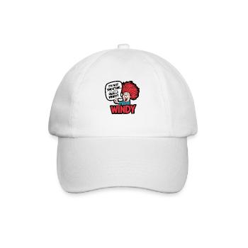 WINDIG. ICH SCHREIE NICHT, ES IST NUR SEHR WINDIG - Baseballkappe - Weiß/Weiß - Vorne