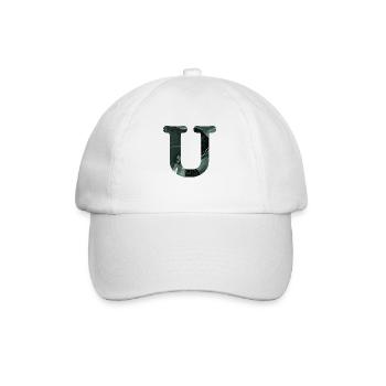 Lettre u marbré vert - Casquette classique - blanc/blanc - Devant