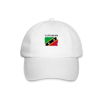 Saint Kitts and Nevis - Caribbean - West Indies - Baseball Cap - white/white - Front