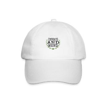 awesome emotional well-being healing energy - Baseball Cap - white/white - Front