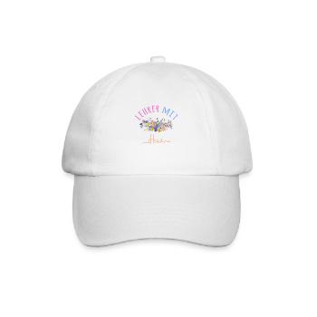 Lehrer mit Herz! Personalisierbares Design - Baseballkappe - Weiß/Weiß - Vorne