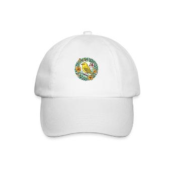 Yellow Finch - Baseball Cap - white/white - Front
