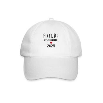 retro t-shirt cadeau futur maman - Casquette classique - blanc/blanc - Devant