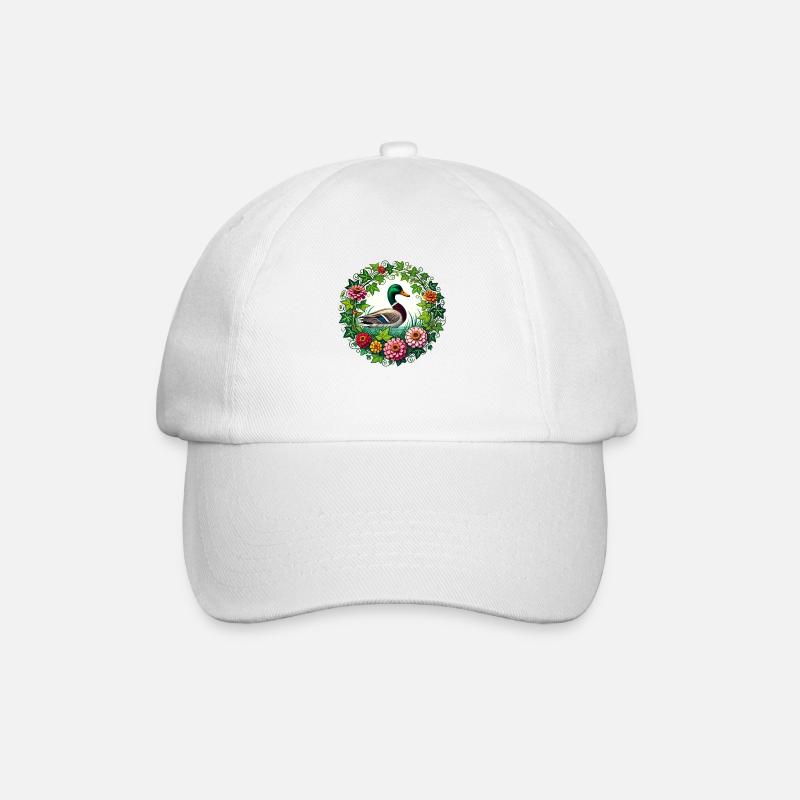 Stockente - Baseballkappe - Weiß/Weiß