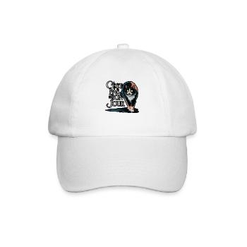 Angry cat - not on the right day - Baseball Cap - white/white - Front