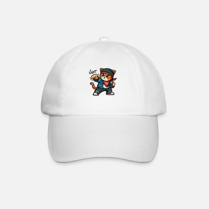 Chat forcé : Combat - Casquette classique - blanc/blanc