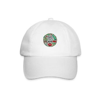 Make compost not war - Baseball Cap - white/white - Front
