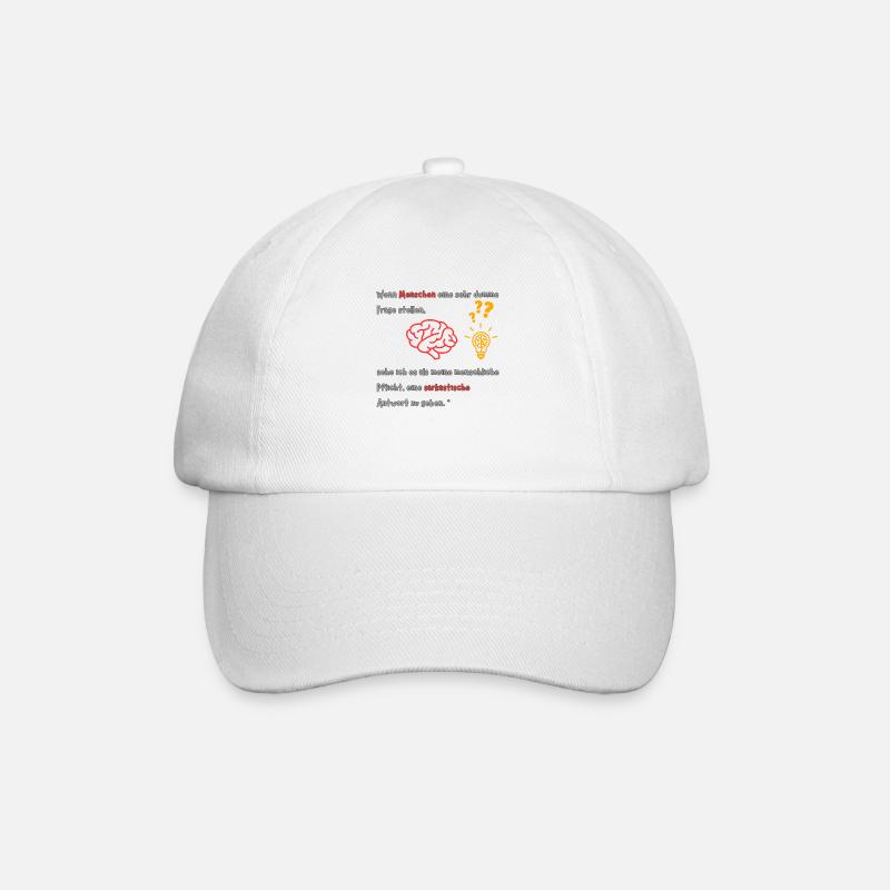 When people ask a very stupid question - Baseball Cap - white/white