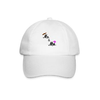 mr and mrs 02 - Baseball Cap - white/white - Front