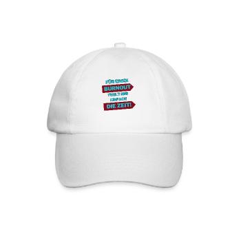 « Burn-out pendant un moment » - Casquette classique - blanc/blanc - Devant