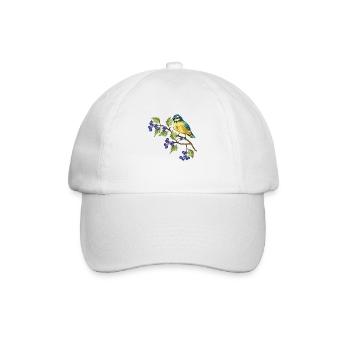 Bunter Vogel - Baseballkappe - Weiß/Weiß - Vorne