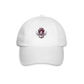 Ethereal Angelic Chibi - angel, cute, adorable - Baseball Cap - white/white - Front