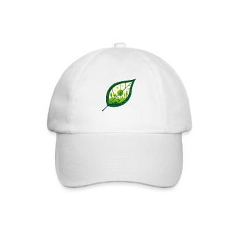 Blatt Frühling schräg - Baseballkappe - Weiß/Weiß - Vorne