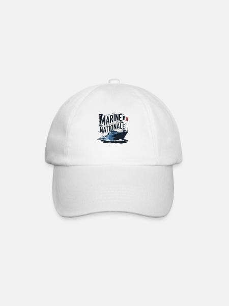 Fier de la Marine Nationale - Casquette classique - blanc/blanc