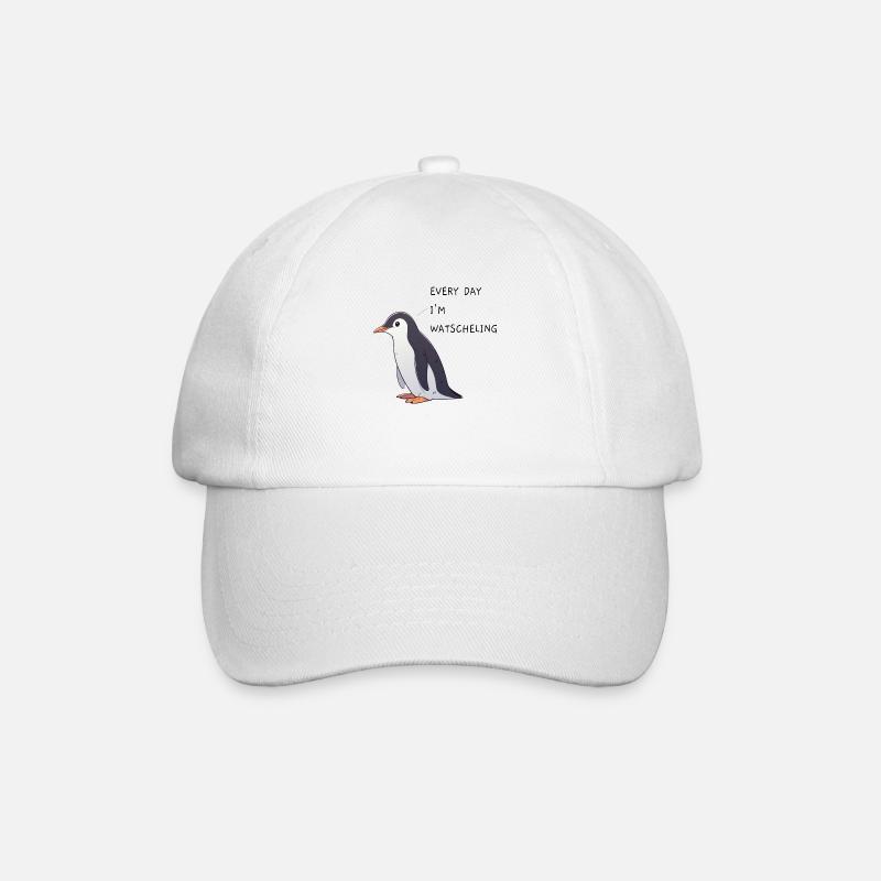 Pinguin Watscheling - Baseballkappe - Weiß/Weiß