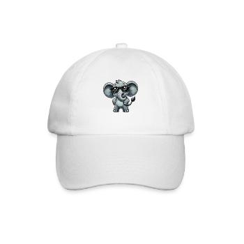 Elephant Sunglasses - Baseball Cap - white/white - Front