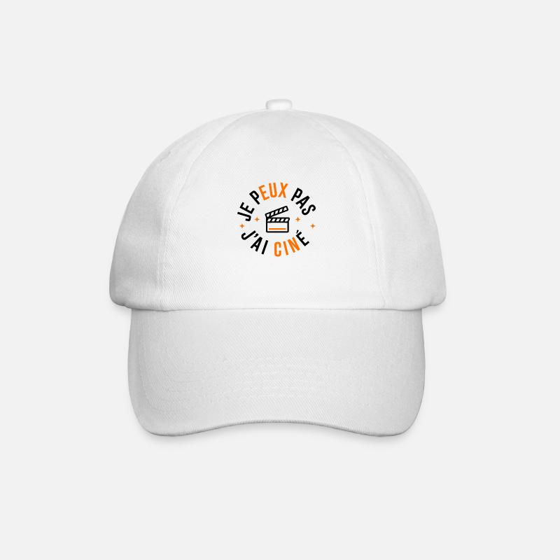 Je peux pas j ai ciné - Casquette classique - blanc/blanc