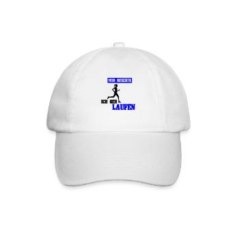 Mir reichts ich geh laufen - Baseballkappe - Weiß/Weiß - Vorne