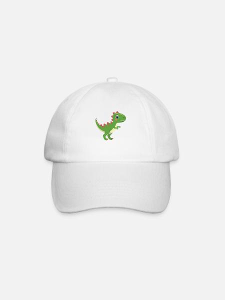 Düwex – The cool T-Rex with red spikes - Baseball Cap - white/white