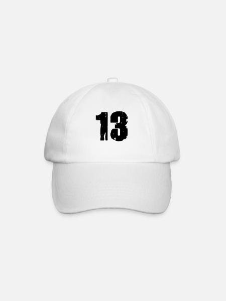 13 - Baseballkappe - Weiß/Weiß