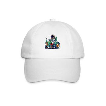 Astronaut Traktor - Baseballkappe - Weiß/Weiß - Vorne