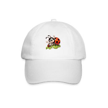 Ladybug mother plays with child - Baseball Cap - white/white - Front