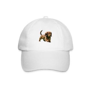 Dachshund puppy - Baseball Cap - white/white - Front